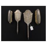 4 Piece Sterling Silver Dresser Set