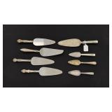 8 Pie Servers with Sterling Silver Handles