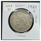 1927-S Peace Silver Dollar