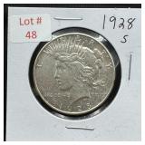 1928-S Peace Silver Dollar
