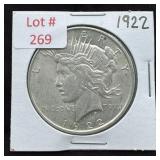1922 Peace Silver Dollar