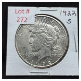 1922-S Peace Silver Dollar