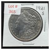 1921-S Morgan Silver Dollar