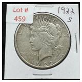 1922-S Peace Silver Dollar