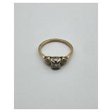 14kt Gold & Diamond Ring - 1.3 dwt - size 8 3/4