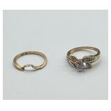 10kt Gold Diamond Ring & Wrap - 2.7 dwt