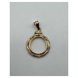 14kt Gold Wreath Pendant - 1.3 dwt