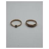 14kt Gold Rings - 1.8 dwt - 2 Youth Size