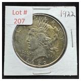 1922 Peace Silver Dollar