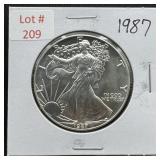 1987 Silver Eagle - 1oz Fine Silver