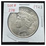 1923 Peace Silver Dollar