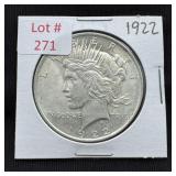 1922 Peace Silver Dollar
