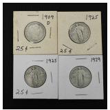 4 Silver Quarters - 90% Silver