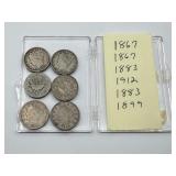 6 Early V-Back Nickels