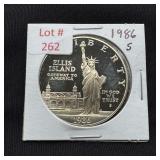 1986-S Ellis Island Commemorative Silver Dollar