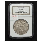 1879-O Morgan Silver Dollar (Graded AU-58)