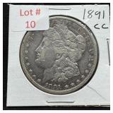 1891-CC Morgan Silver Dollar