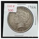 1922 Peace Silver Dollar