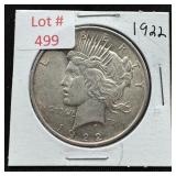 1922 Peace Silver Dollar