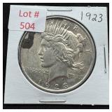1923 Peace Silver Dollar
