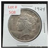 1924 Peace Silver Dollar