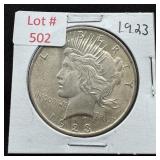 1923 Peace Silver Dollar