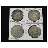 4 Silver & Foreign Coins