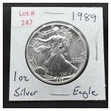 1989 Silver Eagle - 1 oz Fine Silver