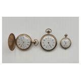 3 Gold Pocket Watches