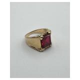 10kt Gold Men's Ring - 6.4 dwt - size 10 1/2