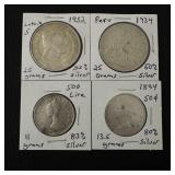 4 Silver Foreign Coins