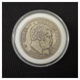 1899 Portugal Silver 1000 Reis Coin - 91.7% Silver