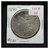 1890-CC Morgan Silver Dollar