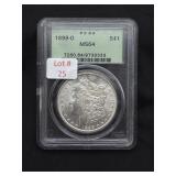 1899-O Morgan Silver Dollar (Graded MS-64)