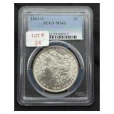 1884-O Morgan Silver Dollar (Graded MS-62)