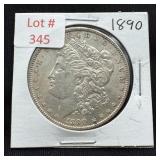 1890 Morgan Silver Dollar