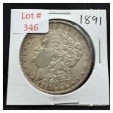1891 Morgan Silver Dollar