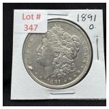 1891-O Morgan Silver Dollar