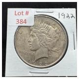 1922 Peace Silver Dollar