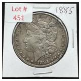 1885 Morgan Silver Dollar