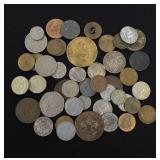 Assorted Foreign Coins & Tokens
