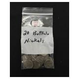 20 Buffalo Nickels