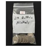 20 Buffalo Nickels