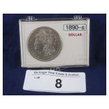 1890-S MORGANS SILVER DOLLAR WITH PROOF-LIKE
