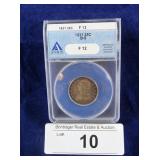 1831 CAPPED BUST QUARTER B-5 (ANACS) F-12,