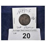 1875-S U.S. 20 CENT PIECE