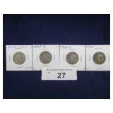 (4) STANDING LIBERTY QUARTERS: 1917-S,