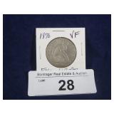 1876 SEATED LIBERTY HALF DOLLAR W/ FULL LIBERTY