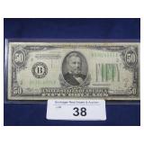 SERIES 1934A $50 FEDERAL RESERVE NOTE