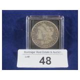 1892 CARSON CITY MORGAN SILVER DOLLAR, SCARCE